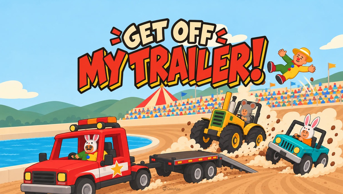 韓國獨立派對新作《Get Off My Trailer!》公開Steam頁面與宣傳影片，在狂奔的拖車上撐到最後！